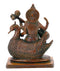 Goddess Saraswati Seated on Swan 7.50"