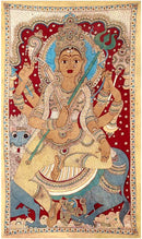 Goddess Sherawali Ma - Cotton Kalamkari Painting 76"