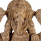 Lord Ganesha Seated on Lotus - Wooden Statue