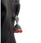 Orange Beads Traditional Indian Style Sliver Color Jhumki Earrings