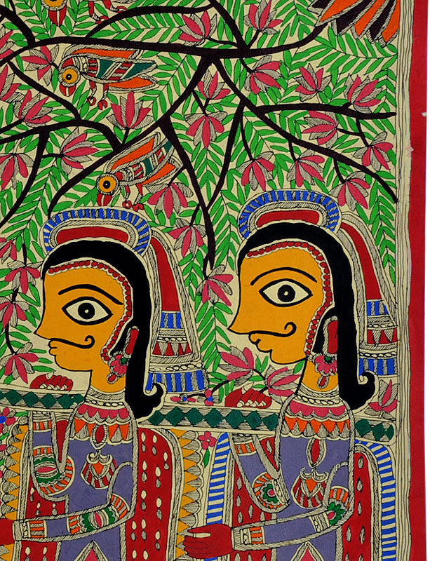 Madhubani Painting 'Bride on Doli'