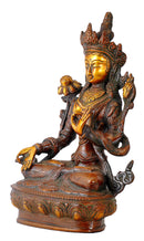 Bodhisattva Lokeshvara Statue in Golden Brown Finish