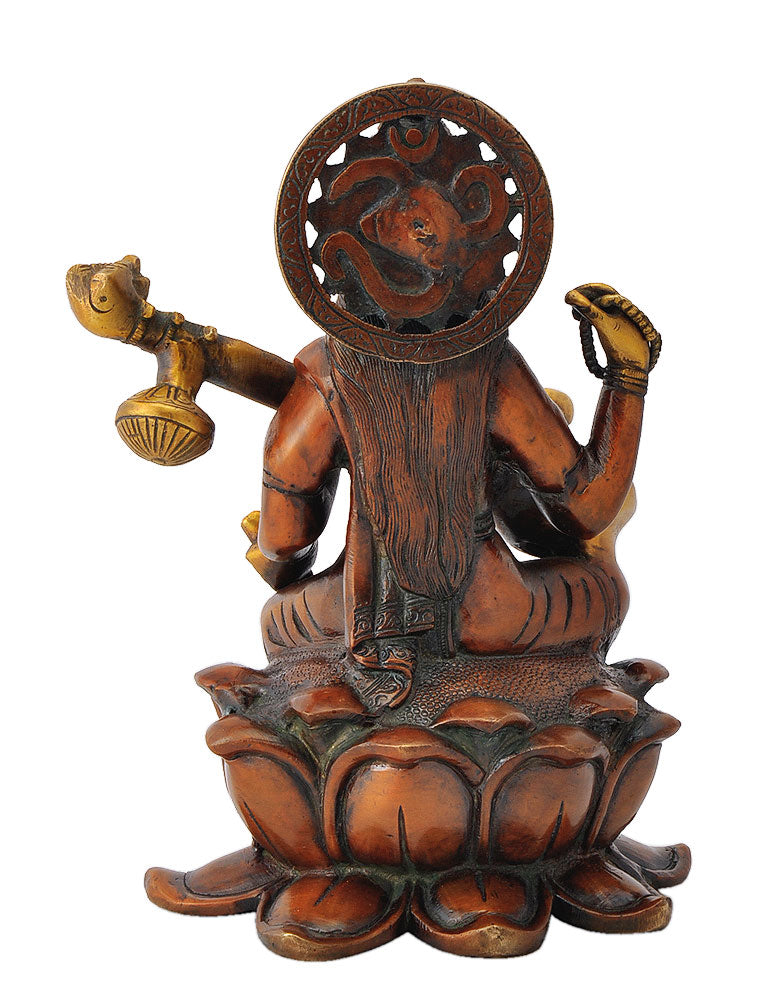 Goddess Saraswati Seated on Lotus