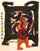 Gond Tribal Painting - The Serpent Power