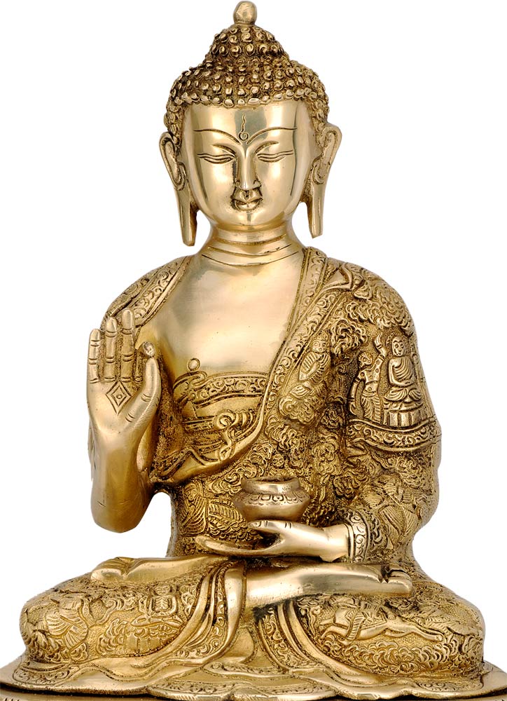 Medicine Buddha - Fine Brass Figure