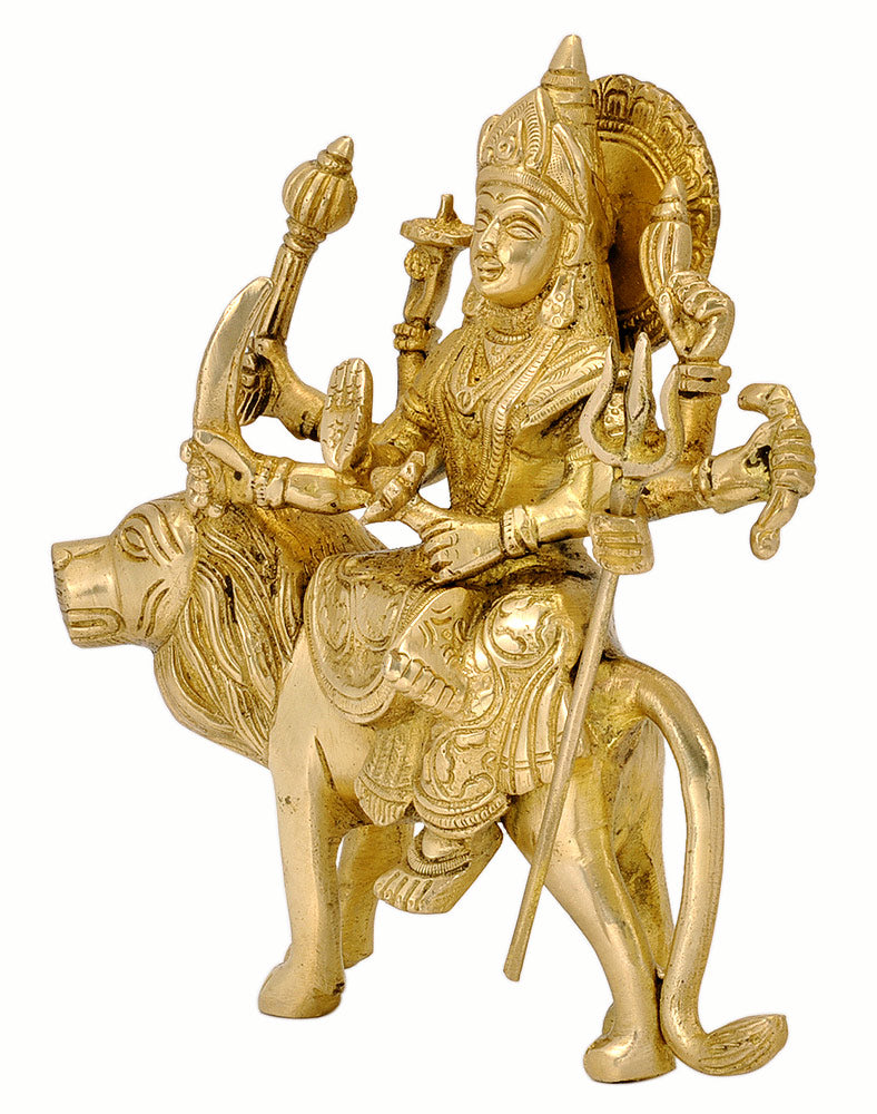 Ma Sherawali Brass Statue