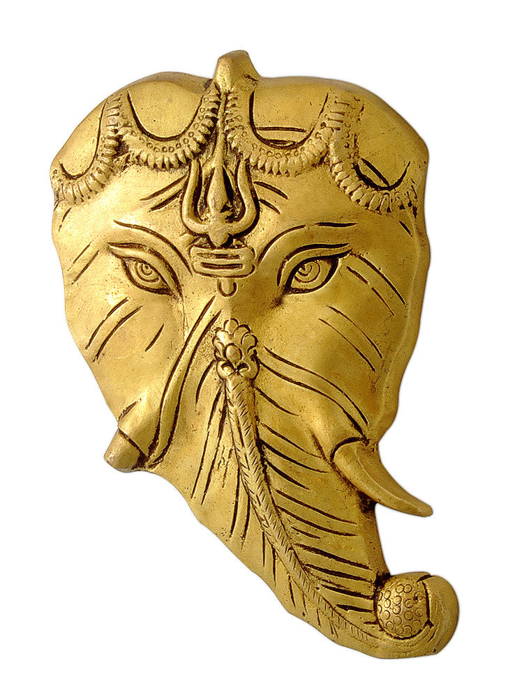 Brass Leaf Ganesha Wall Hanging