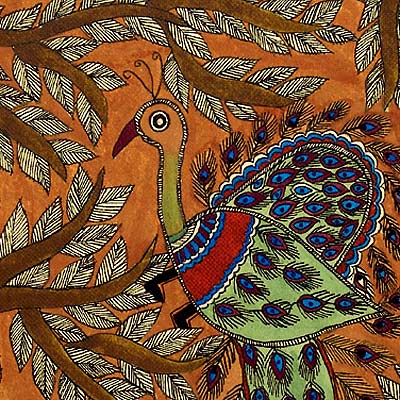 Bird of India - Madhubani Painting