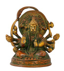 Five Faced Lord Hanuman Miniature Brass Statue