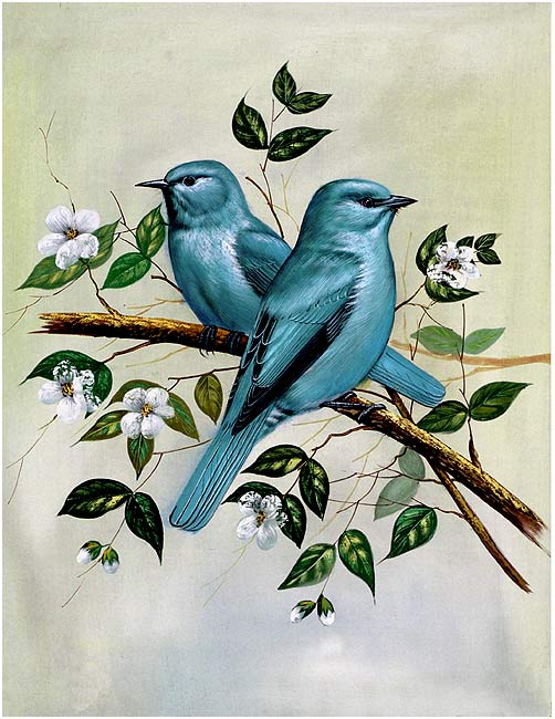 "Birds" Silk Painting - II