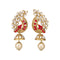 Kundan Inspired Red Stone Studded Earring