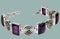 'Lucky five' Amethyst & Silver Bracelet