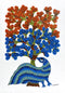 Birds Beneath Tree - Gond Tribal Painting