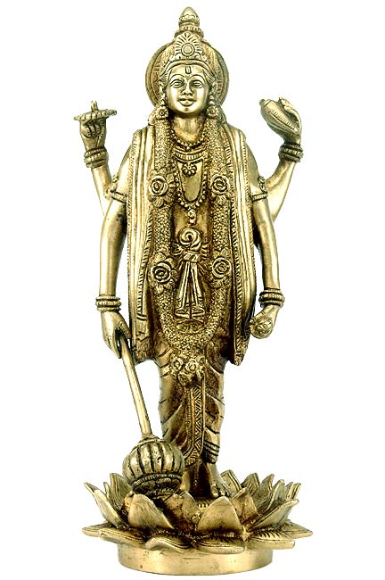 Lord Shri Hari Vishnu - Brass Statue