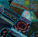 Blue Mosaic - Embroidered Wall Hanging