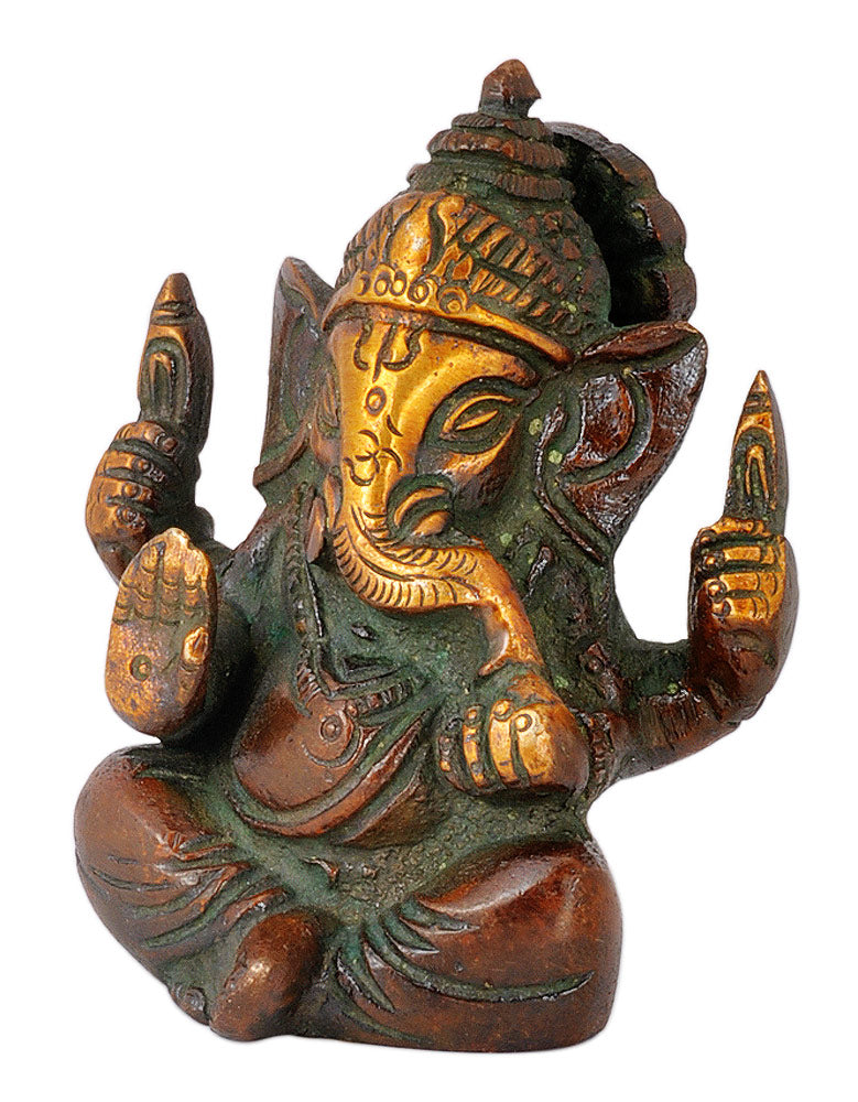 Small Metalic Ganesha Statue