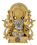 Chaturbhuj Lord Ganesha Brass Figure