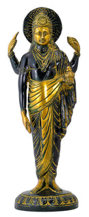 Lord Dhanvantari in Golden Black Finish