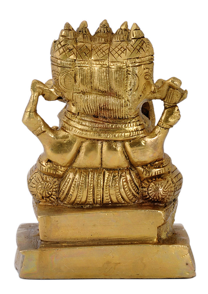 Panchmukhi Lord Ganesha Brass Statue
