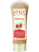 Lotus Herbals Berry Scrub Strawberry & Aloe Vera Exfoliating Face Wash 80gm set of 2