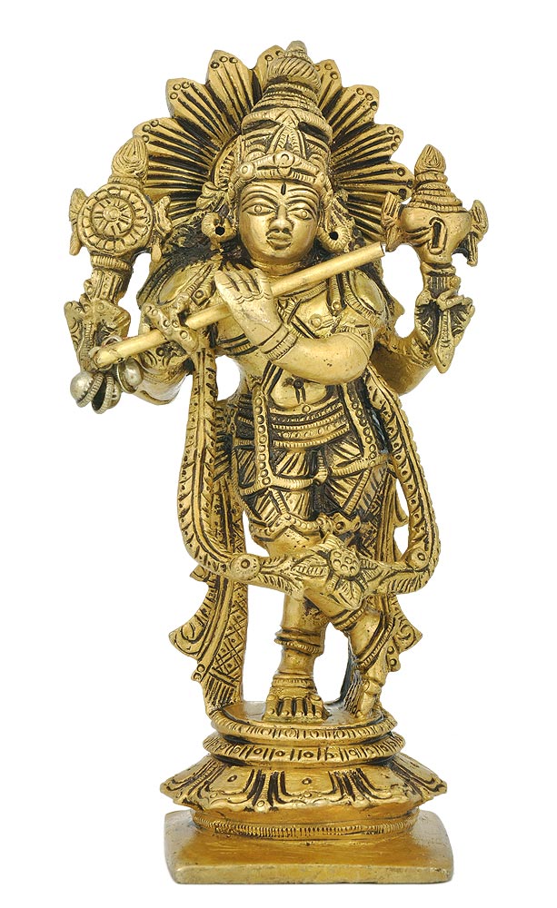 Krishna Reveals His Four Armed Form 5.50"
