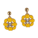 Yellow Stone Studded Dangle Earring for Women