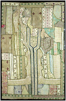 'Golden Beach' Embroidered Wall Hanging