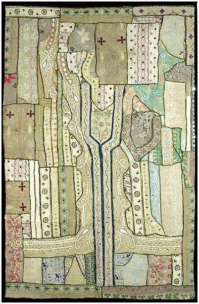 'Golden Beach' Embroidered Wall Hanging