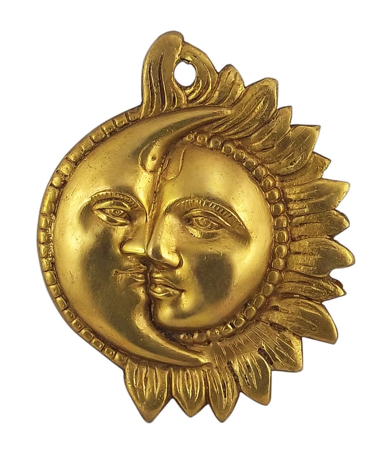 Sun Moon Brass Hanging