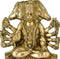 Five Headed Hanuman Ji - Brass Statue 8"
