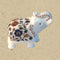 Alabaster Stone Elephant with Floral Inlay