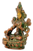 Green Tara Brass Statue 3.50"