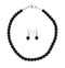Mesmerising Black - Garnet Necklace with Earrings