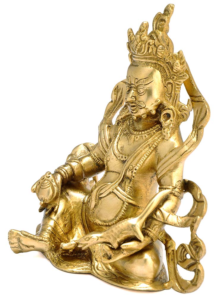 Lord of Wealth 'Kubera' Brass Sculpture