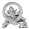 Silver Finish Polyresin Resting Lord Ganesh