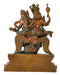 Lord Laxmi Narayan Seated on Garuda Brass Statue