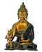 Antiquated Medicine Buddha Brass Figure 15"