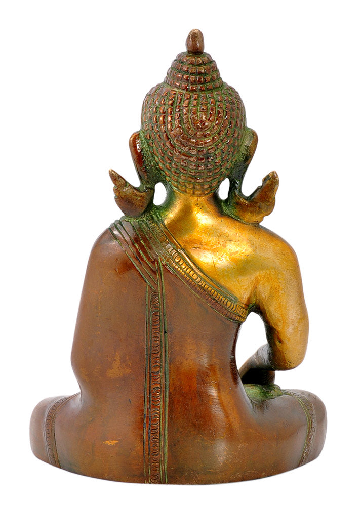 Gautam Buddha - Brass Statue 6"