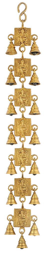 Lord Ganpati Brass Hanging Belt with Bells