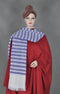 Cream & Blue Wool Stole