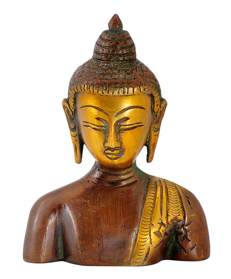 Brass Budha Head Showpiece