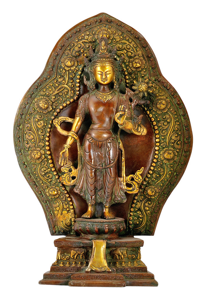Standing Avalokiteshwara Brass Scilpture