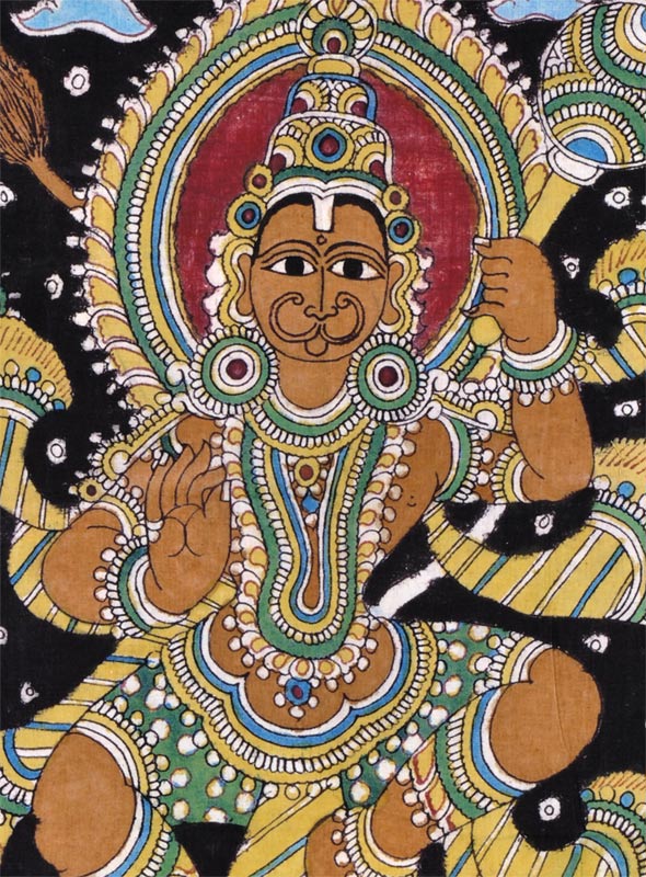 Lord Hanuman Ji - Kalamkari Painting 23"