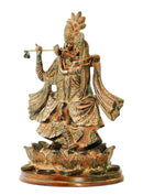 Divine Couple Shri Radha Krishan Brass Figure