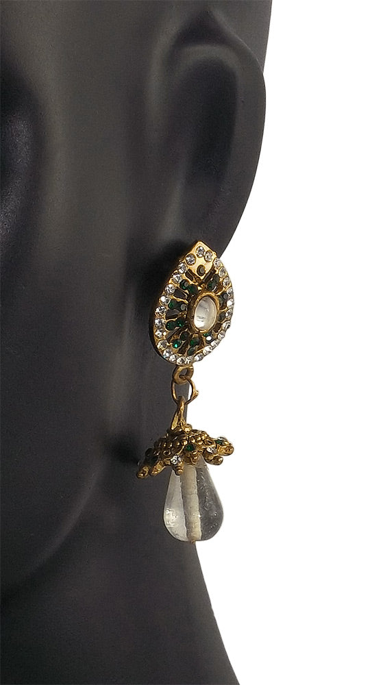 Charming Green Beautiful Jhumki Earrings for Women