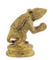 Mouse Holding a Modak - Brass Statue