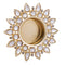 Crystal Diya with T-Light- Set of Four Gold Plates