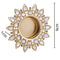 Crystal Diya with T-Light- Set of Four Gold Plates