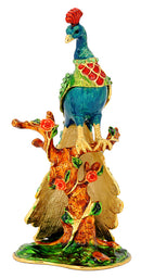 Colorful Metal Peacock Statue for Home Decoration