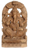 'Ganesha' Lord of Success - Wood Statue